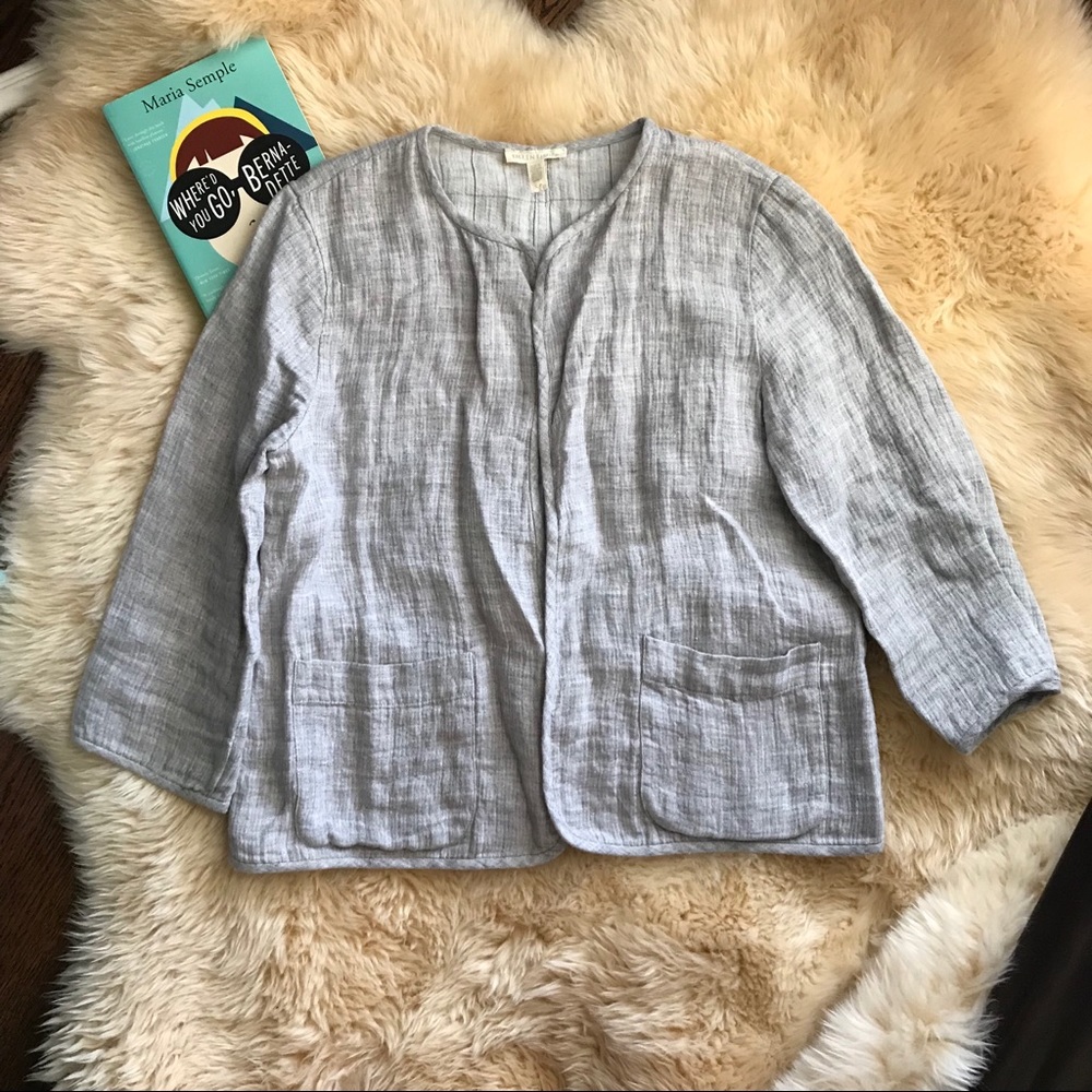 Eileen Fisher Gray Textured Jacket